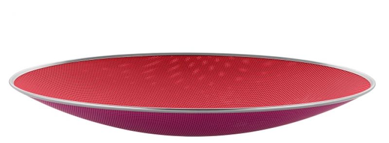 Alessi Cohncave Schale in Rot und Violett: Moderne Designschale für Obst oder Dekoration.